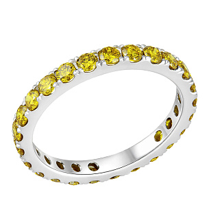 Кольцо из белого золота с бриллиантом