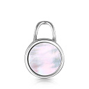 Подвеска из серебра с агатом, перламутром