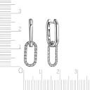 Серьги с английским замком из белого золота с бриллиантами