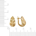 Серьги с английским замком из желтого золота