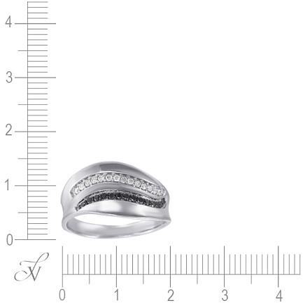 Кольцо из белого золота с бриллиантами