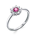 Кольцо из белого золота с бриллиантами