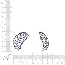 Серьги из белого золота с бриллиантами, сапфирами