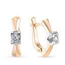 Серьги из красного золота с бриллиантами