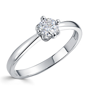 Кольцо из белого золота