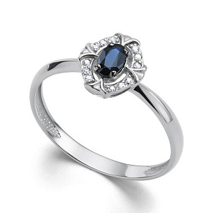 Кольцо из белого золота с бриллиантом