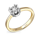 Кольцо из желтого золота с бриллиантом