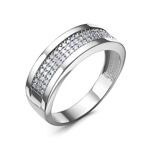 Кольцо из белого золота с бриллиантом