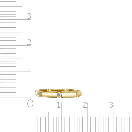 Кольцо из желтого золота с фианитом