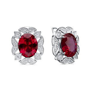 Серьги с английским замком из серебра