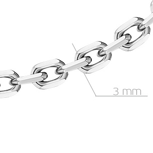 Браслет автомат из серебра, плетение якорное