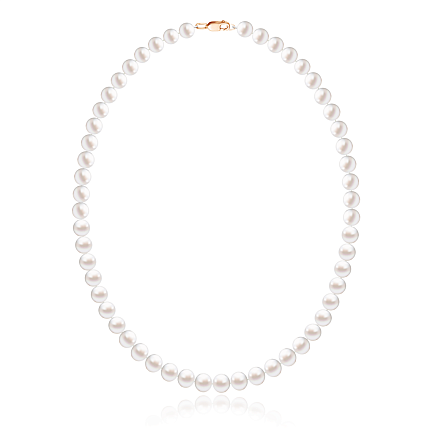 Бусы из красного золота с жемчугом