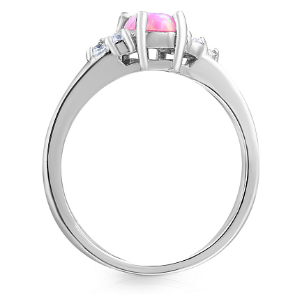 Кольцо из серебра с фианитом