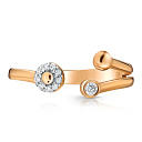 Кольцо из красного золота с фианитом