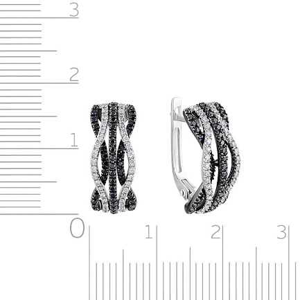 Серьги из белого золота с бриллиантами