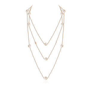 Колье из красного золота с жемчугом