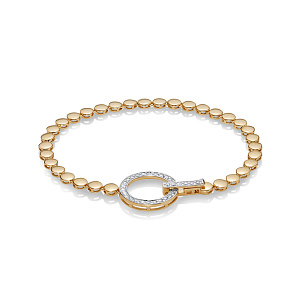 Браслет из красного золота с бриллиантом