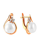 Серьги с английским замком из красного золота