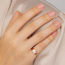 Кольцо из красного золота с бриллиантом