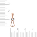 Подвеска из красного золота с фианитом