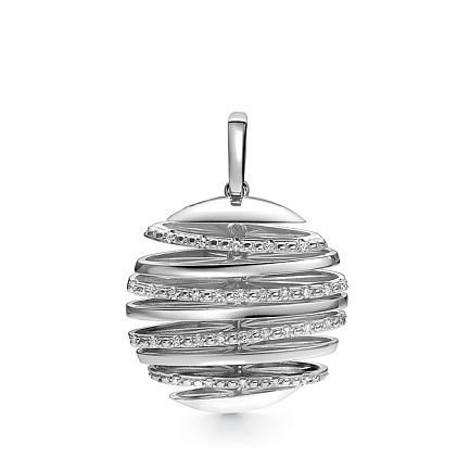 Подвеска из белого золота с бриллиантами