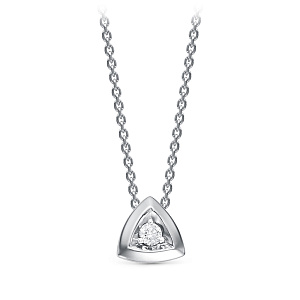 Колье из белого золота с бриллиантом