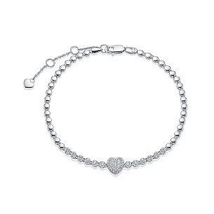 Браслет из белого золота с бриллиантом