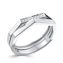 Кольцо из белого золота с бриллиантами