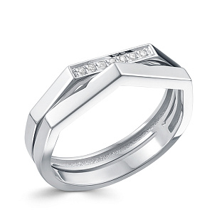 Кольцо из белого золота с бриллиантом