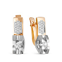 Серьги из красного золота с бриллиантами