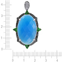 Подвеска из белого золота с бриллиантами, агатом