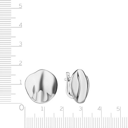 Серьги с английским замком из серебра