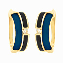 Серьги с английским замком из серебра с позолотой