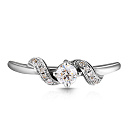 Кольцо из белого золота с бриллиантами