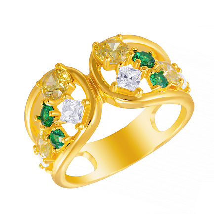 Кольцо из серебра с фианитом