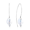 Серьги из белого золота с бриллиантами, жемчугом