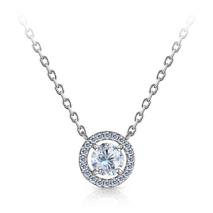 Колье из серебра с фианитом