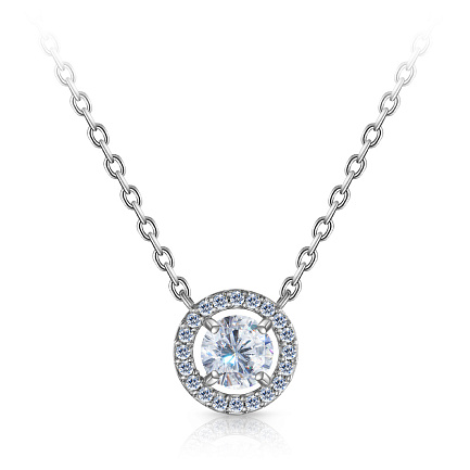 Колье из серебра с фианитом