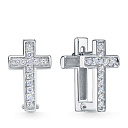 Серьги из белого золота с бриллиантами