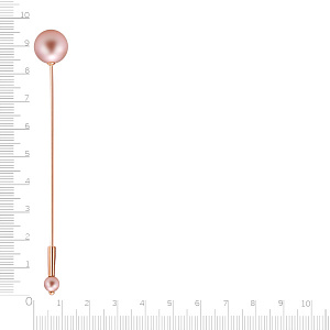 Брошь из красного золота с жемчугом