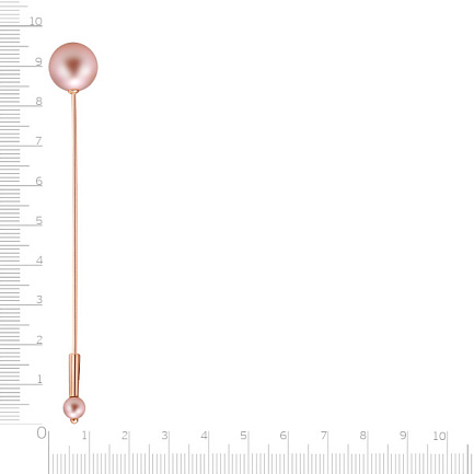 Брошь из красного золота с жемчугом