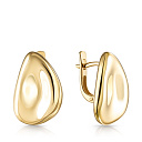 Серьги с английским замком из желтого золота