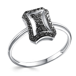 Кольцо из белого золота с бриллиантом