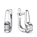 Серьги с английским замком из серебра