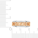 Кольцо обручальное из красного золота с бриллиантами