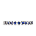 Кольцо из белого золота с сапфирами