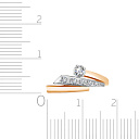 Кольцо из красного золота с бриллиантами