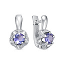 Серьги с английским замком из серебра