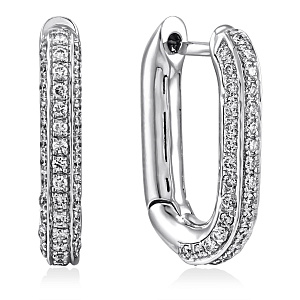 Серьги из белого золота с бриллиантами