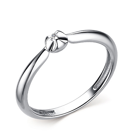 Кольцо из серебра с бриллиантом